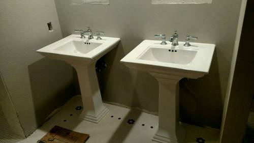 Bathroom vanities installation